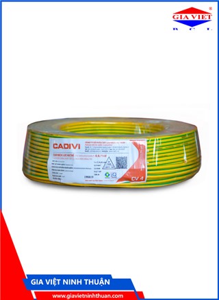 Dây te Cadivi Vàng Xanh cv 4.0 (dây tiếp địa, dây PE) cuộn 100 mét