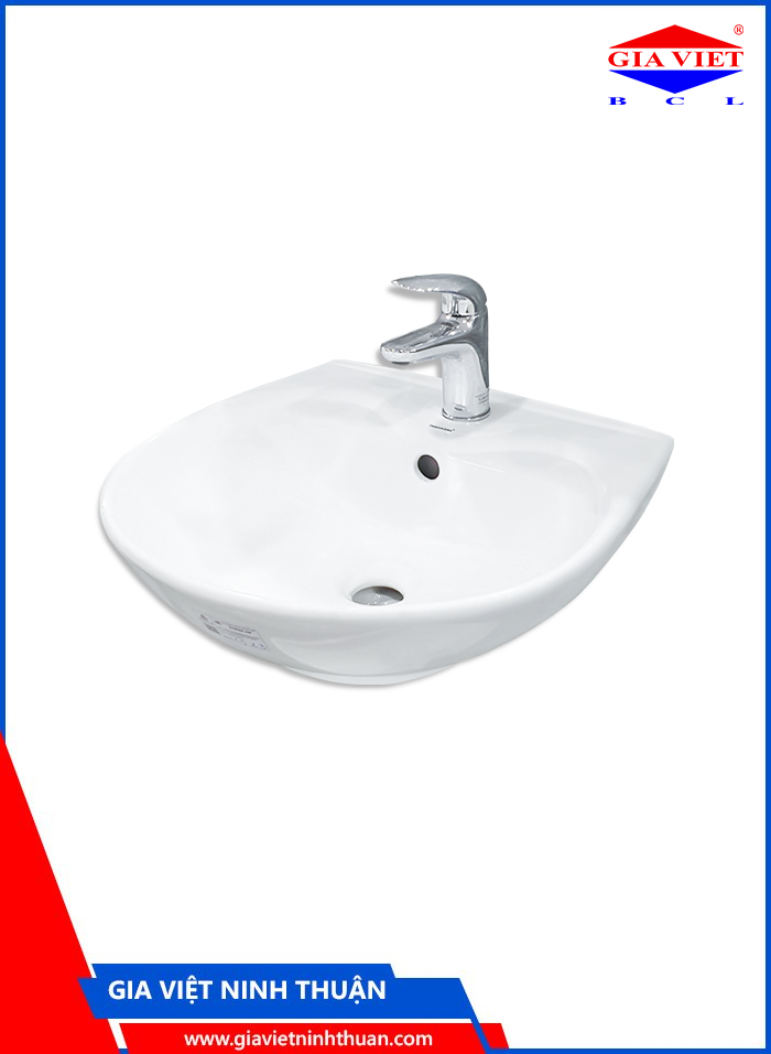 Chậu lavabo sứ Castle-s (chân ngắn)