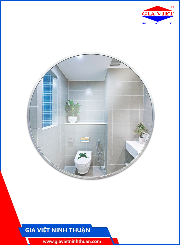 Gương tròn GT32 tròn viền bạc - Castle-s